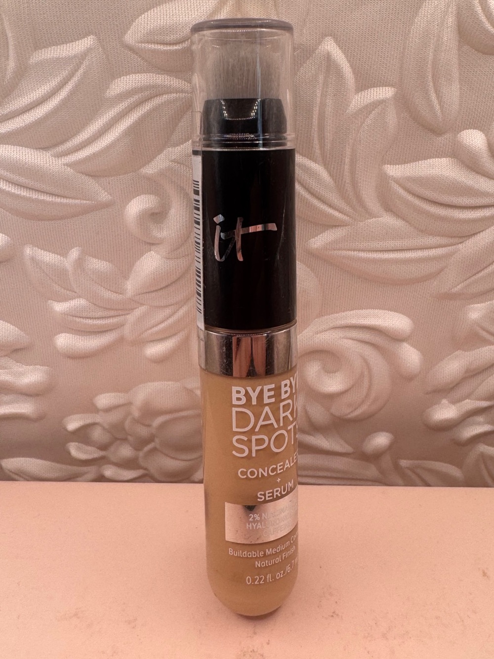 It cosmetics bye bye dark spots concealer + serum buildable med. Natural finish